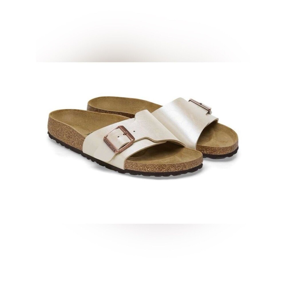 Birkenstock Catalina Slide Sandal Graceful Pearl White EU 42/ US 11 Narrow Width